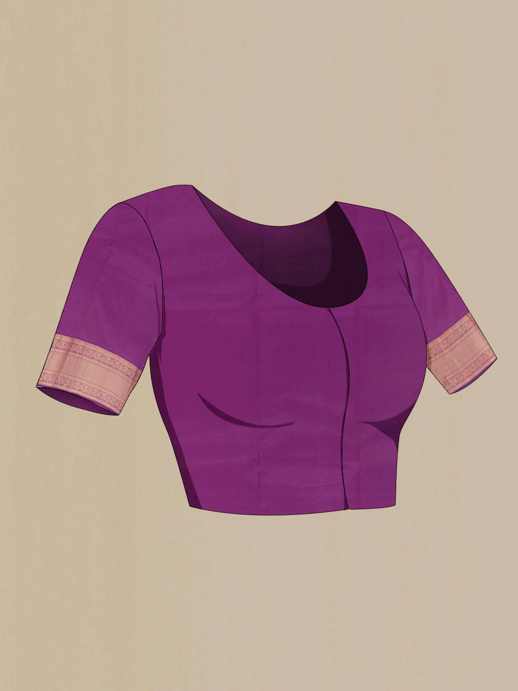 Purple Kanchipuram Silk Saree - Image 2