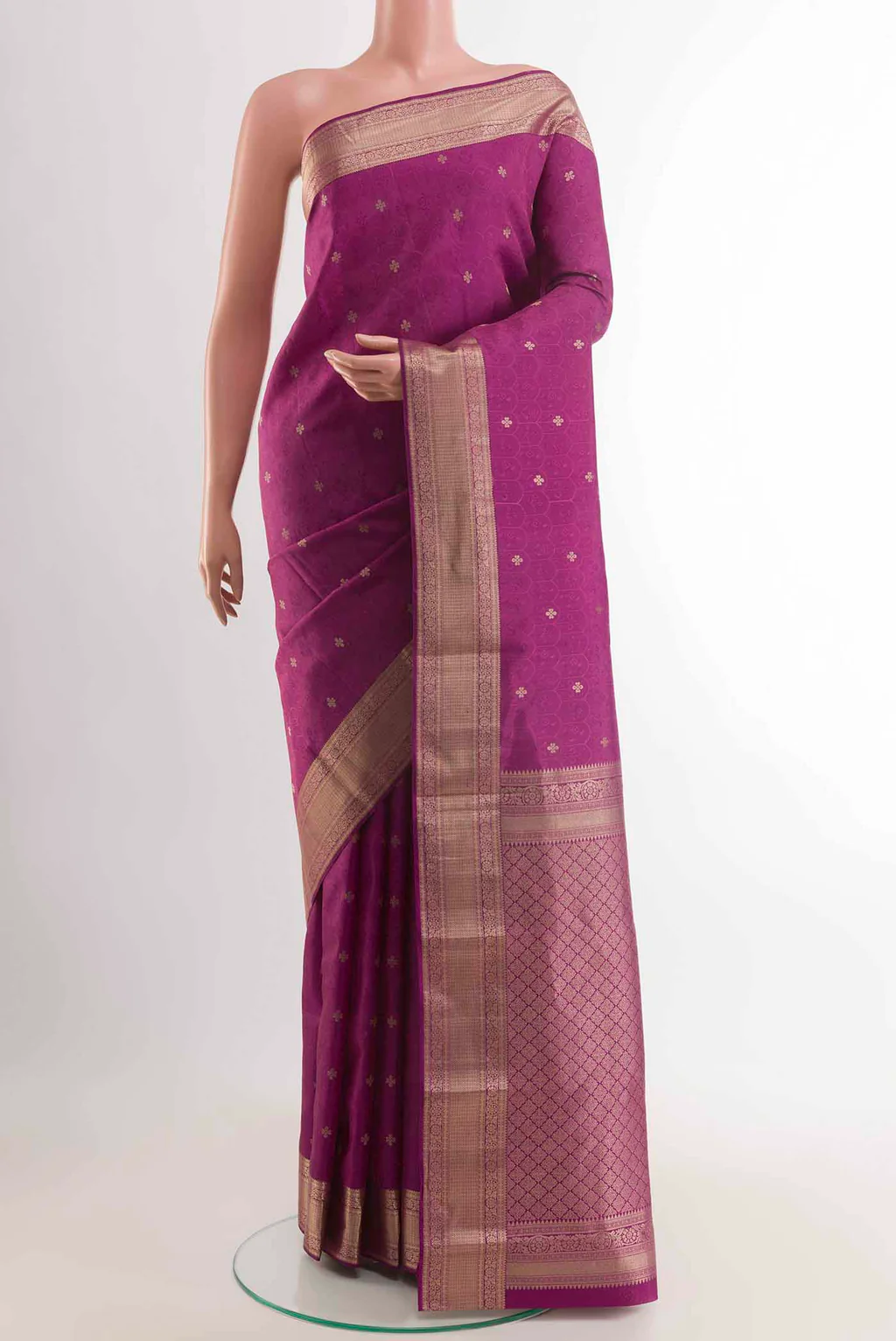 Purple Kanchipuram Silk Saree