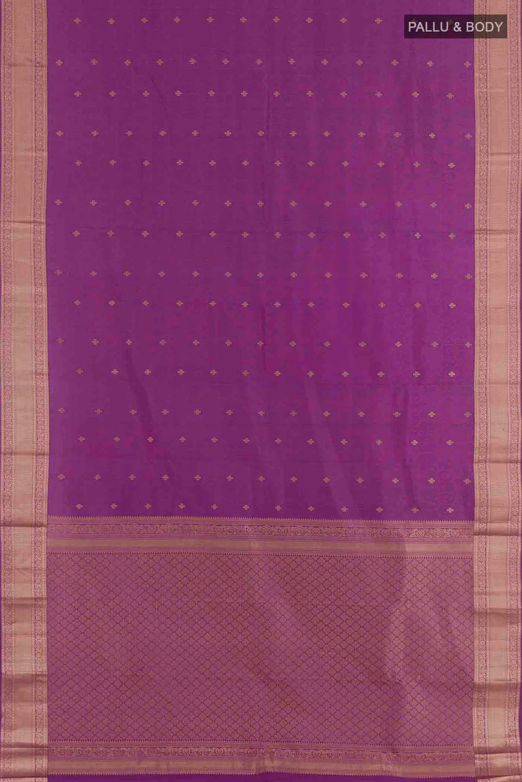 Purple Kanchipuram Silk Saree - Image 3