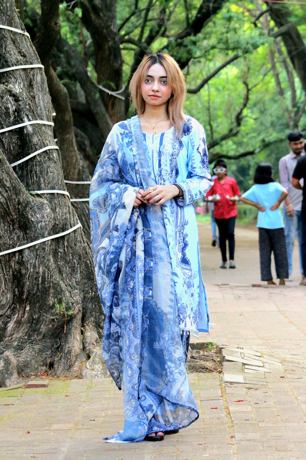 Pakistani Inspired SWISS LAWN 3-piece ( light sky blue )