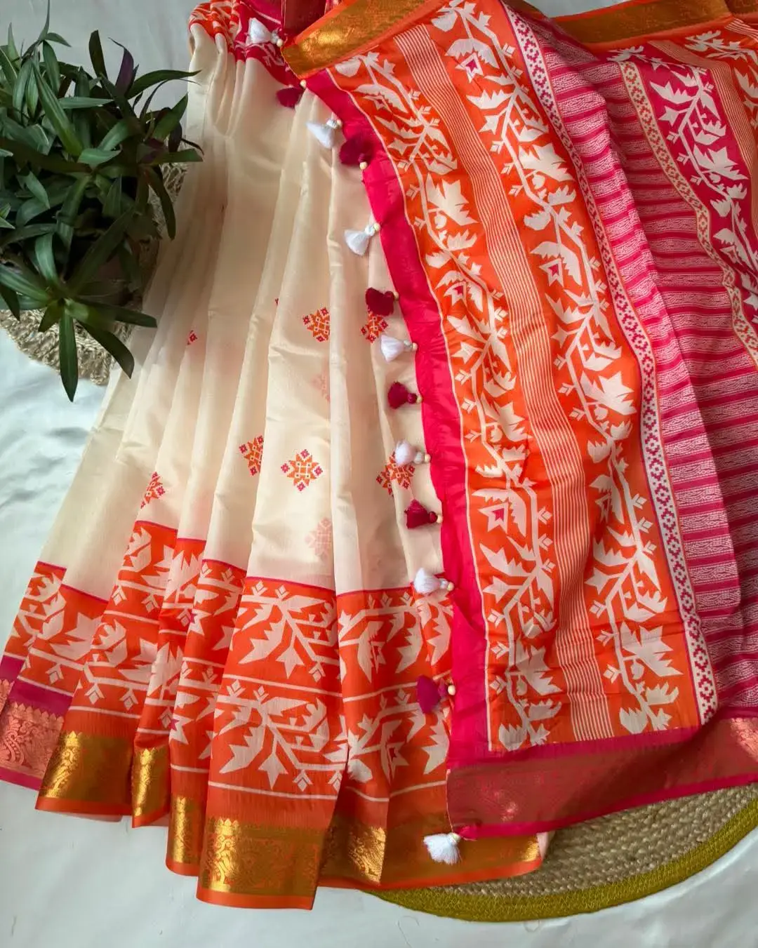 JAMDANI PATTERN KATAN JORI PAIR SAREE - Image 4