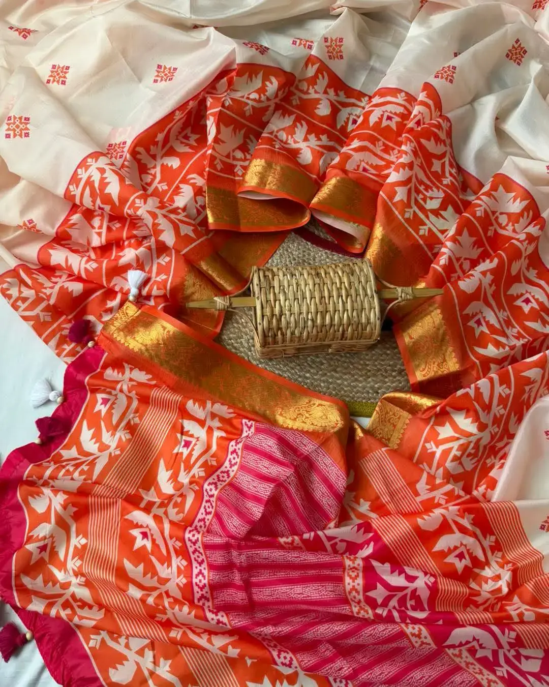 JAMDANI PATTERN KATAN JORI PAIR SAREE - Image 5