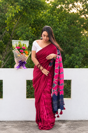 NEW SILK BATIK DESIGN PRINTED SAREE